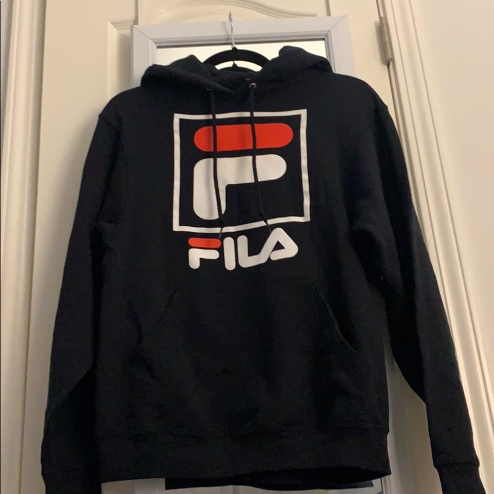 Fila Black Logo Hoodie